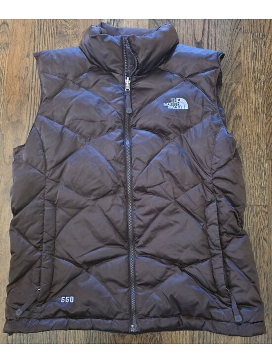 The North Face Jackets & Blazers - The North Face Vest Womens L Large Brown 550 Down Puffer Quilted Zip Insulated
